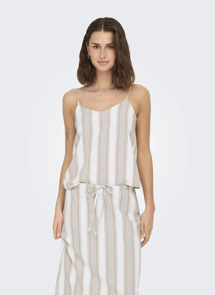 ONLY Onljakiri Linen Singlet Top