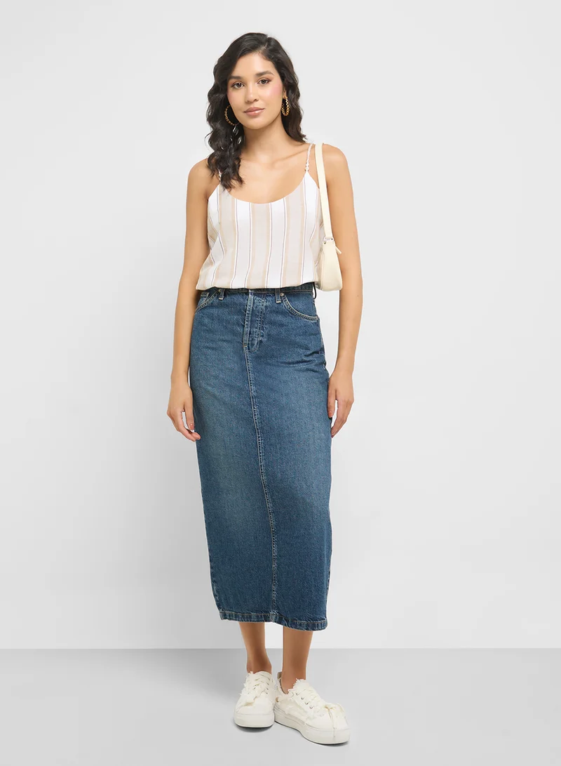 ONLY Striped Linen Cami Top