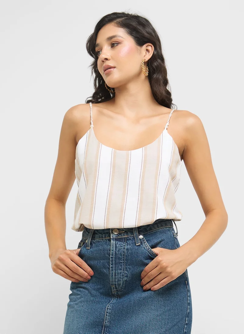 Striped Linen Cami Top