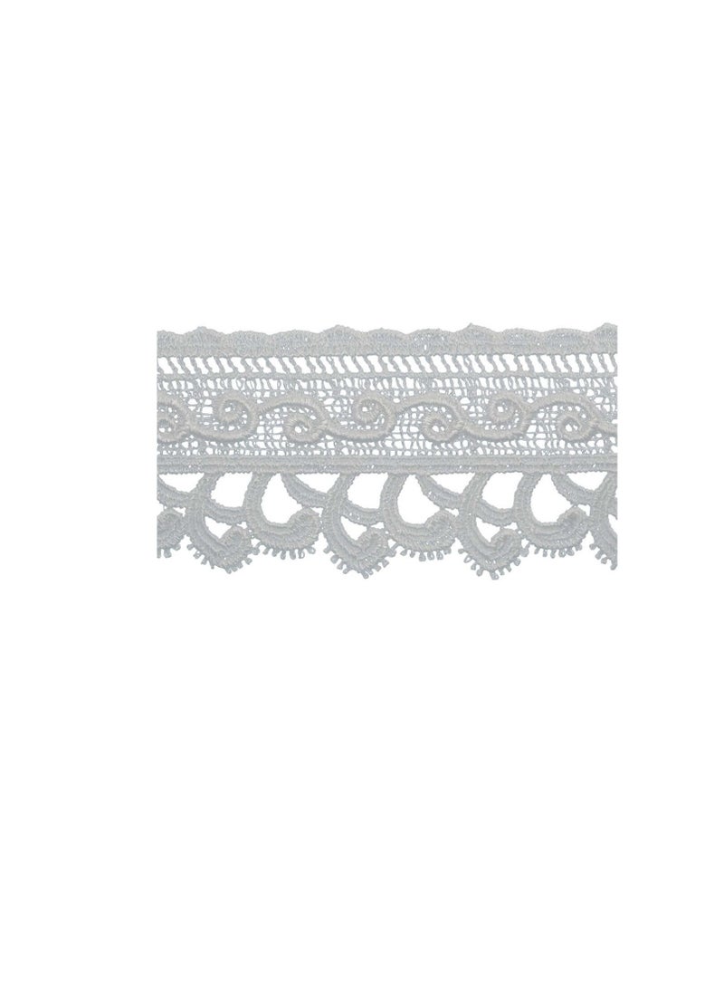 ART Art Nouveau Edge Venice Lace Trim 2in White - Image 1