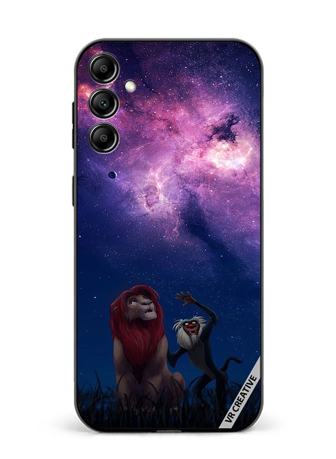 VR CREATIVE غطاء حماية لهاتف سامسونج جالاكسي M54 بتصميم ملك الأسد متعدد الألوان - Image 1