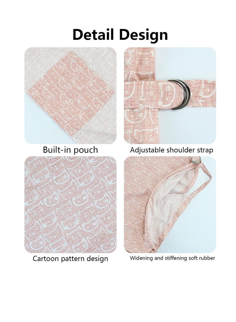 KASTWAVE Nursing Cover Cotton Breastfeeding Cover with Adjustable Strap, Soft Boned Nursing Apron Cover Burp Cloth Breathable Lightweight, Stylish Discreet Full Privacy Breastfeeding Scarf - Image 5