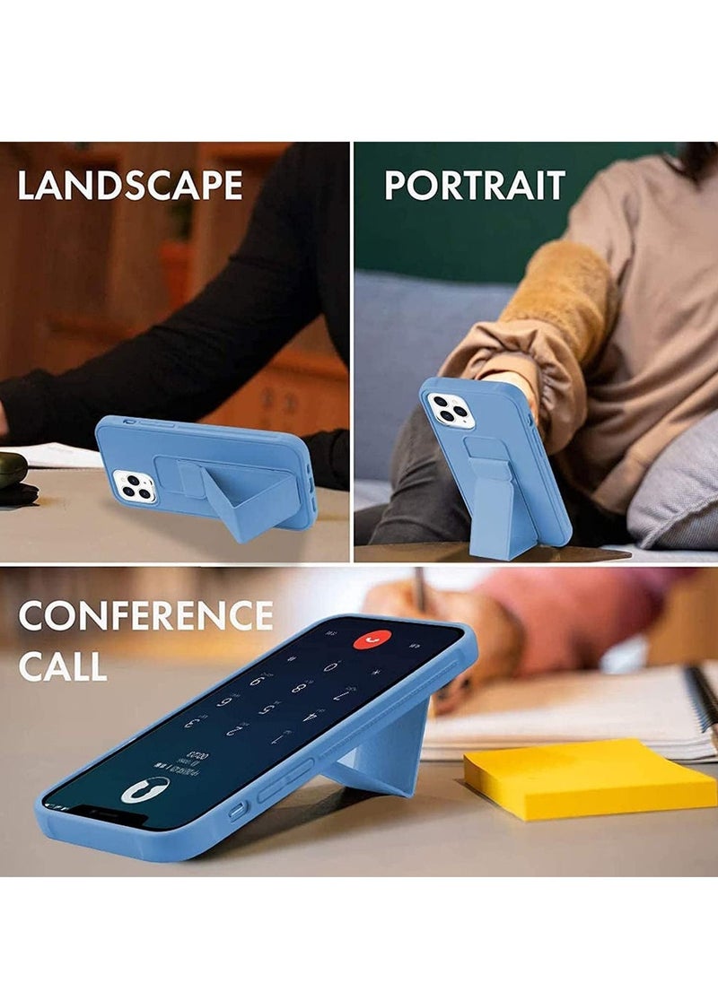 Case for iPhone 14 Pro Max, Back Stand Case with Magnet Holder Hand Grip Magnetic Car Mount Anti Scratch Shockproof Cover Case for iPhone 14 Pro Max (iPhone 14 Pro Max, Light Blue) - Image 4