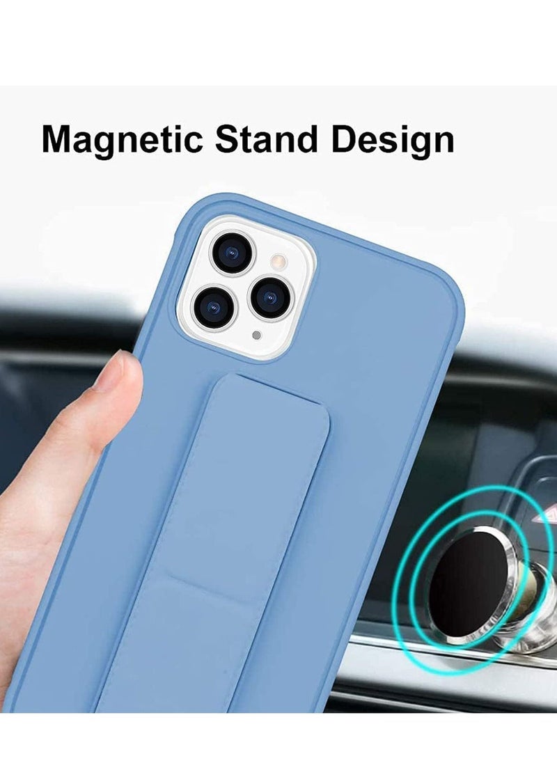 Case for iPhone 14 Pro Max, Back Stand Case with Magnet Holder Hand Grip Magnetic Car Mount Anti Scratch Shockproof Cover Case for iPhone 14 Pro Max (iPhone 14 Pro Max, Light Blue) - Image 5