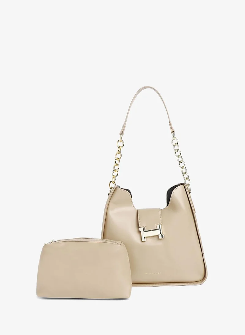 Haute Sauce  Women's The Monogram Shoulder Bag - Ivory White for Women | Best Price UAE
