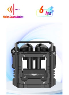 T63 - TWS Bluetooth Earphones with Dual Microphones, ENC Noise Reduction, IPX4 Waterproof, Long Battery Life, Semi-In-Ear, Black