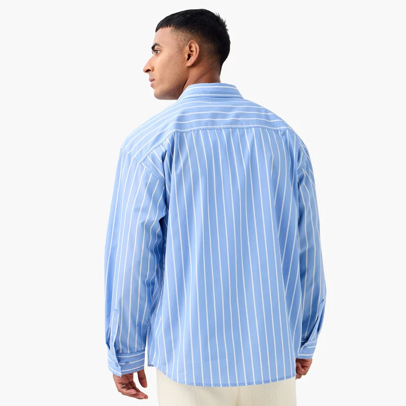 Iconic Iconic Regular Fit Striped Collared Shirt