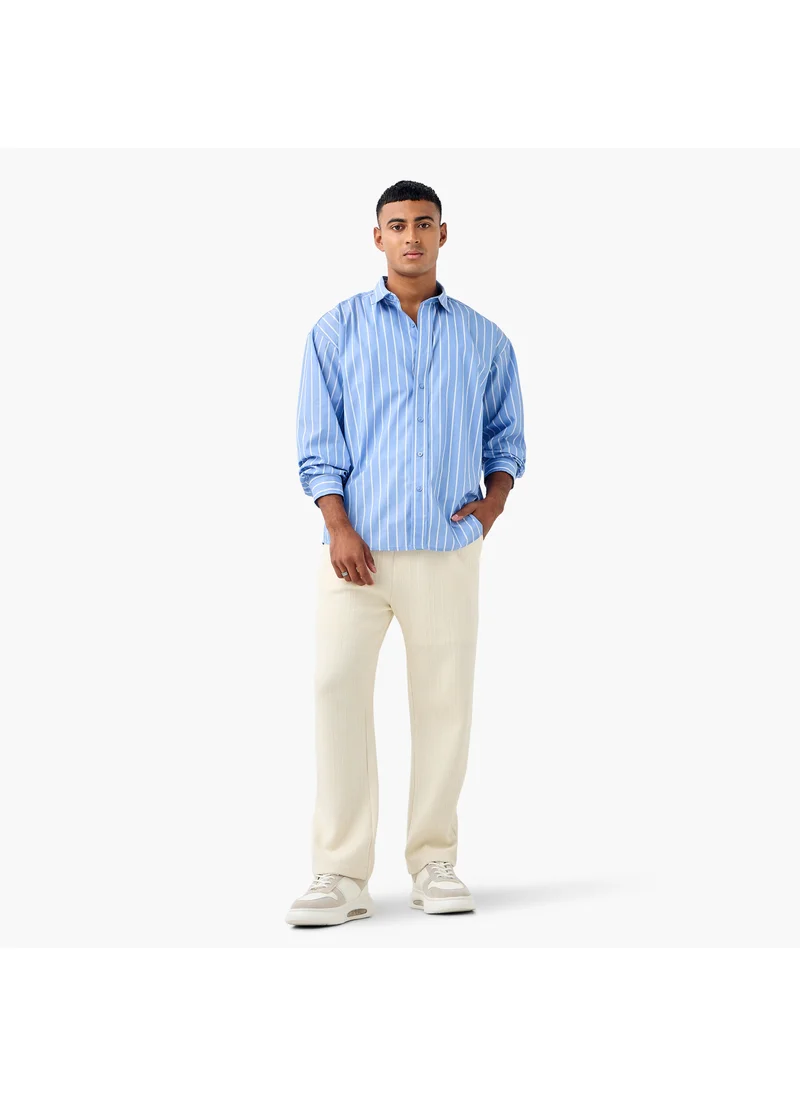 ايكونيك Iconic Regular Fit Striped Collared Shirt