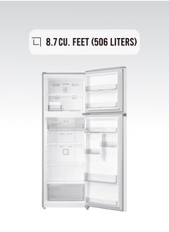 O2 O2 Double Door Refrigerator, 8.7 Cubic Feet 248 Liter Capacity, White, OBD-248W  - Image 2