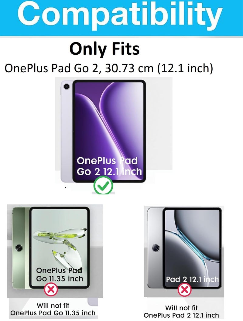 TGK Flip Cover Case for OnePlus Pad Go 2 12.1 inch Tablet Executive Leather Built-in Pencil Holder (Black) - Image 2