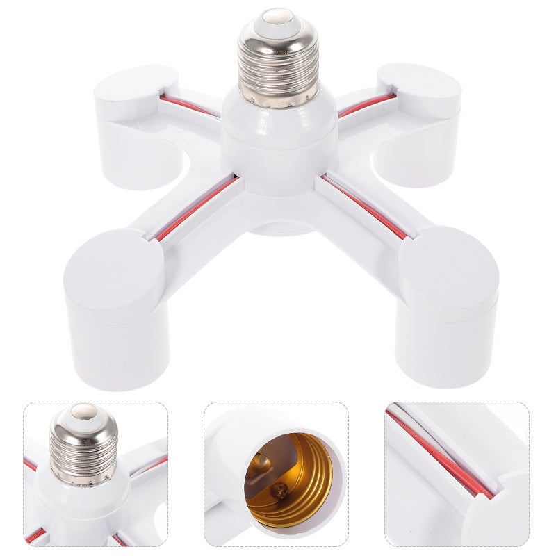 Light Splitter Lamp 4-branch Adapter E26/ Light Bulb - Image 1