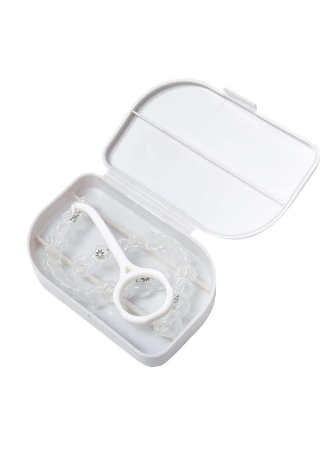 Capsule حافظة تقويم الأسنان - صندوق تقويم للسفر مع أداة إزالة التقويم - حاوية مثالية للتقويمات، أطقم الأسنان الجزئية، واقيات الفم الليلية، التقويمات - صناديق صغيرة بدون اهتزاز مع أداة إزالة - Image 1