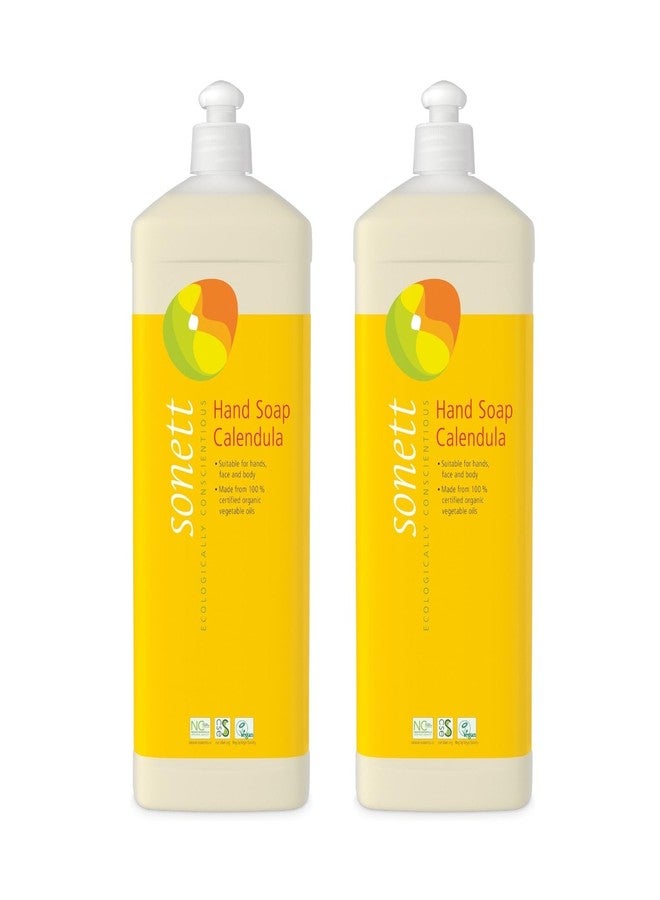 Sonett Organic Hand Soap Calendula – 34 fl oz 1 L Natural Liquid Hand Wash for Sensitive Skin | Biodegradable, Non-Toxic, Eco-Friendly, Plant-Based, Chemical-Free, Gentle Moisturizing Soap - Image 5