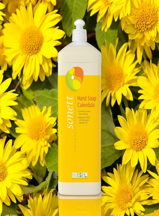 Sonett Organic Hand Soap Calendula – 34 fl oz 1 L Natural Liquid Hand Wash for Sensitive Skin | Biodegradable, Non-Toxic, Eco-Friendly, Plant-Based, Chemical-Free, Gentle Moisturizing Soap - Image 2