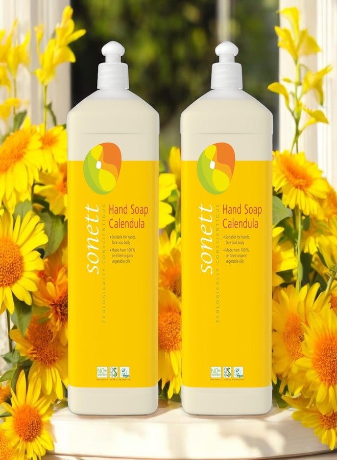 Sonett Organic Hand Soap Calendula – 34 fl oz 1 L Natural Liquid Hand Wash for Sensitive Skin | Biodegradable, Non-Toxic, Eco-Friendly, Plant-Based, Chemical-Free, Gentle Moisturizing Soap - Image 3