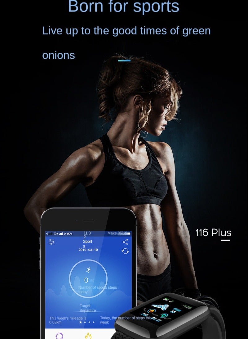 AROAQ Smart Watch, Rectangular Dial Durable Smart Wrist Watch, Usb Charging Fitness Tracker Watch With Blood Pressure Monitor Fitness Tracker Call And Message Notification, (Purple) - Image 3