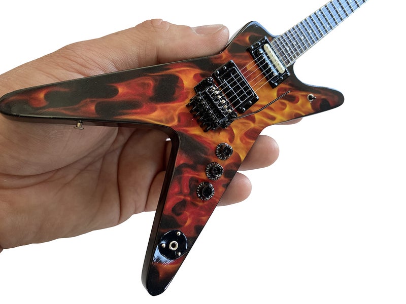 AXE HEAVEN Dimebag Darrell Dean Dime O Flame Mini Guitar  DimeoFlame Guitar Collectible Model
