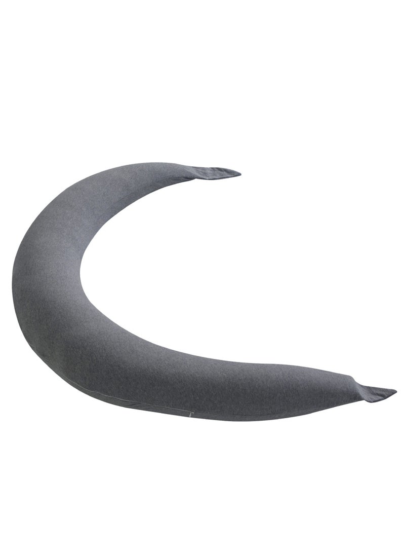 MOON Organic Cresent Maternity Pillow - Grey - Image 1