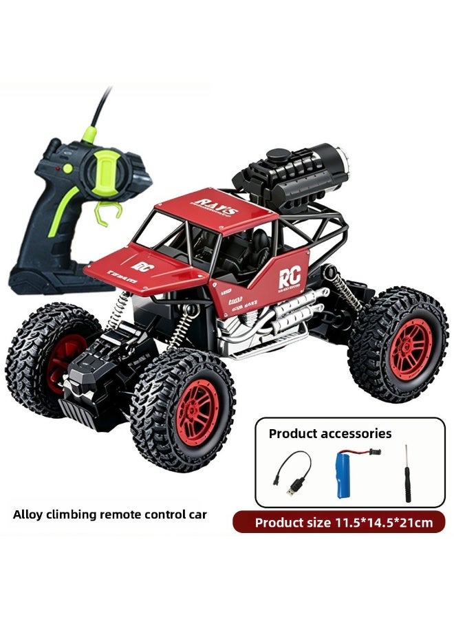 Alloy Four-Wheel Drive Remote Control Climbing Spray Off-Road Vehicle, Shock-Resistant Wireless Charging, Children's Toys, 7-14 Year - Image 1