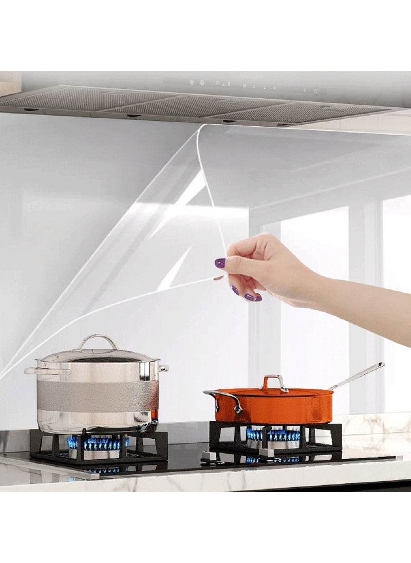 Generic - Transparent Wallpaper Non-adhesive Electrostatic Self-absorption Home Protective Film Waterproof Oil Mildew And High Temperature Resistance 40*500 - Image 1