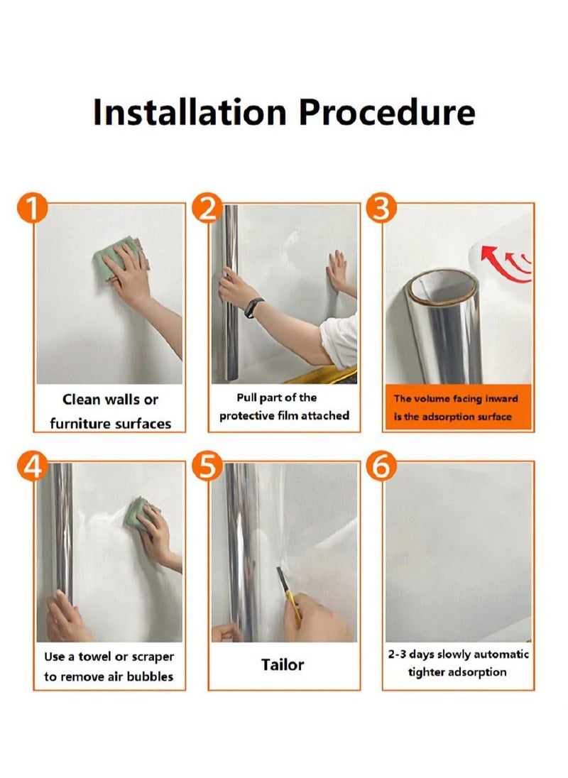 Generic - Transparent Wallpaper Non-adhesive Electrostatic Self-absorption Home Protective Film Waterproof Oil Mildew And High Temperature Resistance 40*500 - Image 1