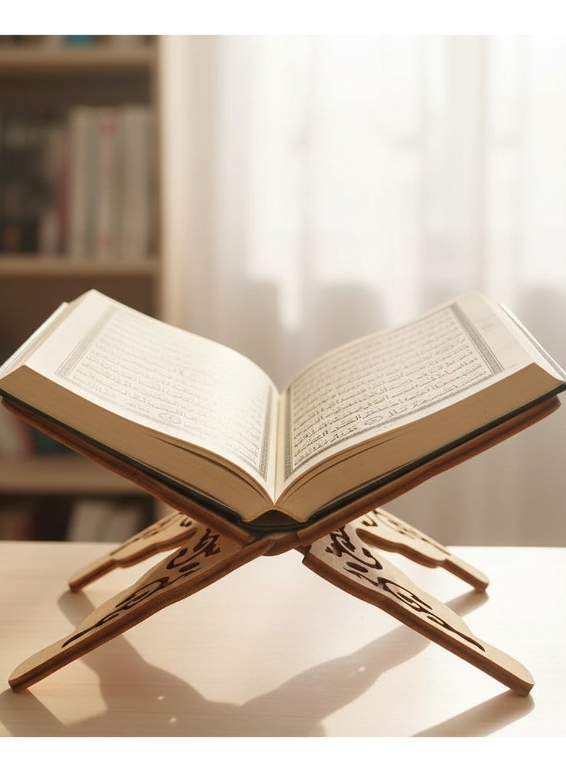 سندس حامل قرآن أرضي خشبي متوسط ​​الحجم - Image 4