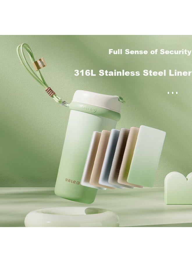Relea Insulated Mug, Large Capacity Water Bottle For Women, Stylish Coffee Cup, 316l Stainless Steel Student Tumbler, Birthday Gift - Image 2