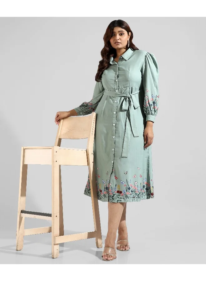 Instafab Plus Instafab Plus Women Solid/Floral Design, Drawstring Stylish Casual Dresses