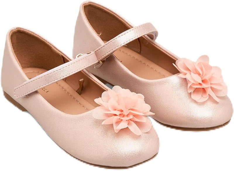 Flora Bella Girls Floral Embellished Mary Jane Shoes - Image 1