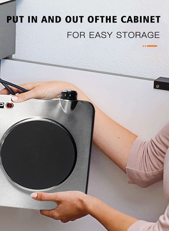 DSP Electric Countertop Double Burner, 2500W Cooktop with 7.28" and 6.10" Cast Iron Hot Plates, 6 Level Temperature Control, Indicator Lights and Easy to Clean,Stainless Steel Hot Plate for Kitchen, Dorm and Camping,KD4050,Silver - Image 5