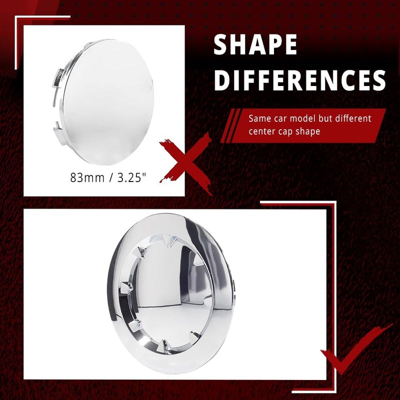 RTRHINOTUNING 4 PCS Chrome Wheel Center Caps for 2007-2014 Sierra 1500 Denali Yukon Denali - Image 4