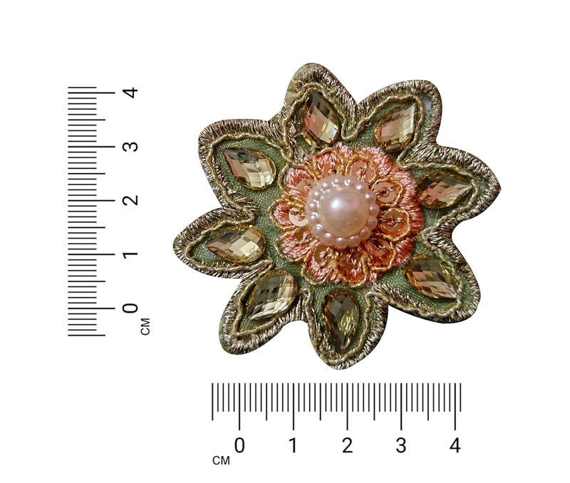 Little Shoppe Embroidered Floral Sewing Patch for Making Sarees LehengaBaby Frocks KurtisDressesClothesTops and Tunics Blouse Saree Jacket Jeans Art and Craft Supply Size04 cm 04 cmPack of 15 15  - Image 2