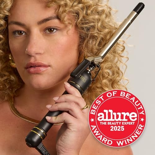 HOT TOOLS 24K Gold Professional 5/8" Extended Barrel Curling Iron with Clamp for Tight Curls - 24K Gold Technology for Long-Lasting Results & Longer Barrel for Easy Styling - Image 3