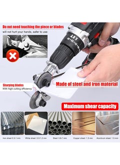 erorex Electric Drill Metal Plate Auxiliary Cutter 0.8Mm Metal Iron Tin Plate Quick Cutting Tool Labor Saving Electric Drill Cutter Accessory Retrofit Shears  - Image 5
