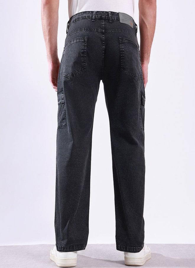 Hence RFD Men Mid-Rise Light Fade Regular Fit Cargo Styles Jeans - Image 3