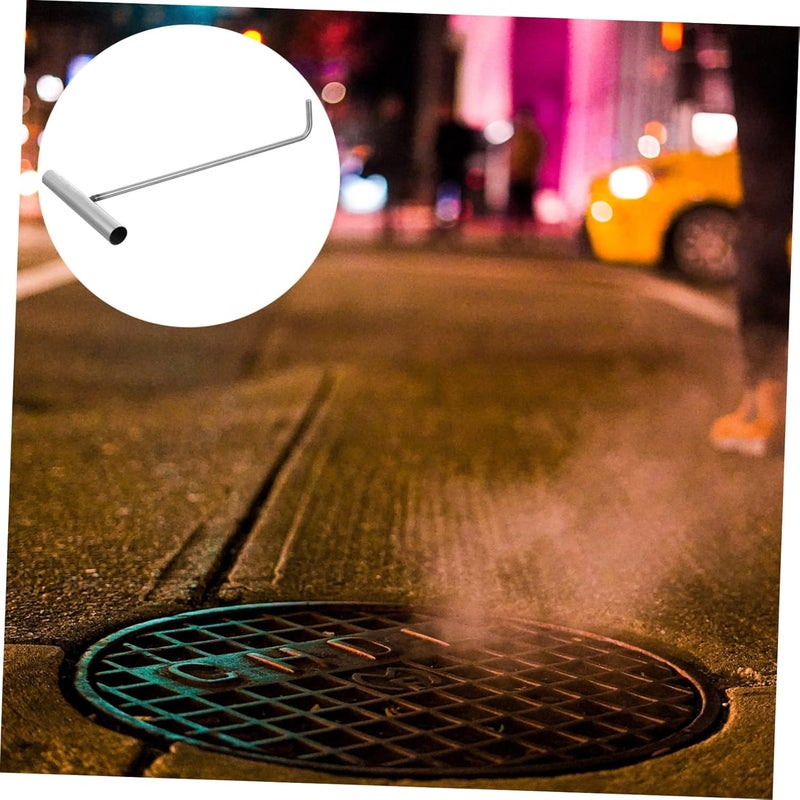 ABOOFAN Stainless Steel Manhole Cover Hook T Shape Lifter Pull Hook for Manhole Covers and Rolling Doors with Comfortable Grip and Corrosion Resistance - Image 4