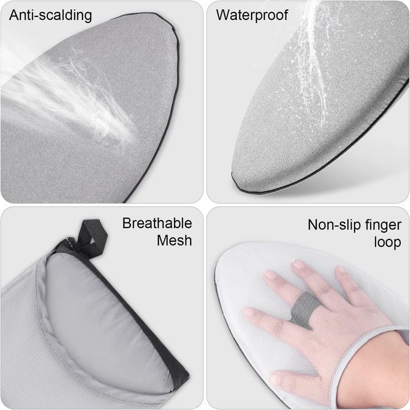 Swabs Handheld Ironing Board Handy Mini Iron Board Handheld Mini Ironing Board Handheld Thick Padding Waterproof Anti Steam Ironing Boards Garment Steamer Iron Gloves with Finger Loop 1 pcs - Image 4