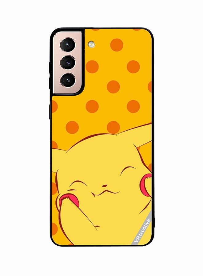 VR CREATIVE Protective Case Cover For Samsung Galaxy S21 5G Cheeky Pikachu Design Multicolour - Image 1