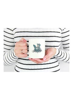 LIT Groot Printed White Ceramic Coffee Mug  - Image 3