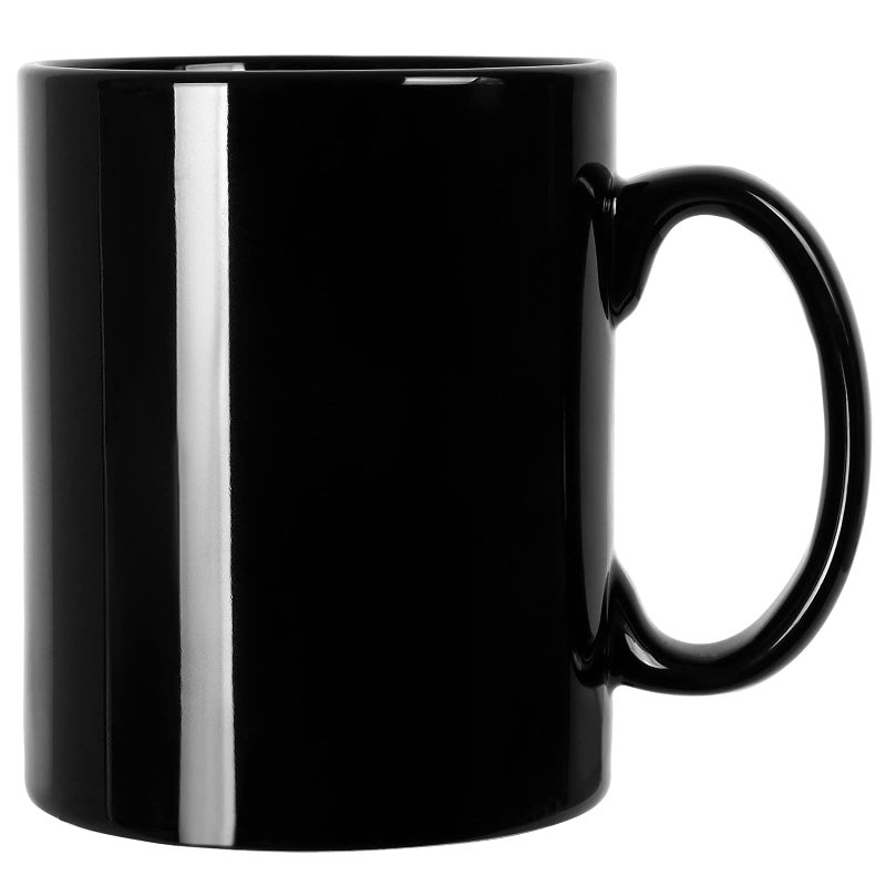 Smilatte 20 OZ Extra Large Ceramic Coffee Mug M017 Classic Porcelain Boss Super Big Tea Cup with Handle for Office and Home Black