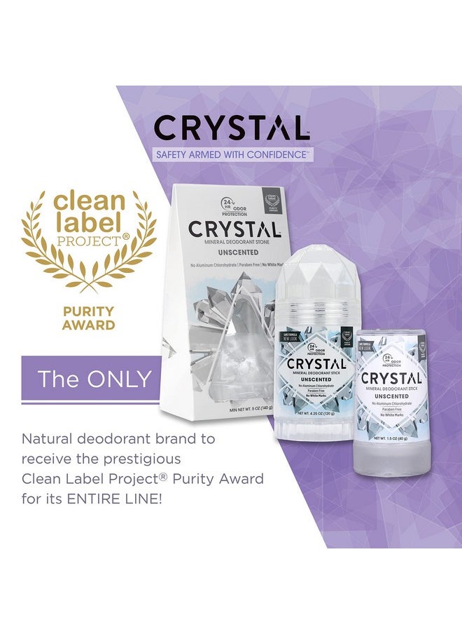 CRYSTAL ESSENCE CRYSTAL Deodorant Mineral Deodorant Stick, Travel, 1.5 Ounce  - Image 2