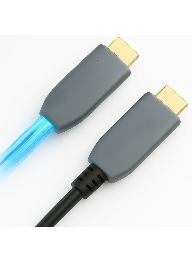 Original 8K HDMI Cable with Fiber Optic – 20M / 65Ft, 48Gbps, eARC, VRR, Ultra HD for Cinema & Gaming, Kink-Resistant, Compatible with PS5, Xbox, PC & TV