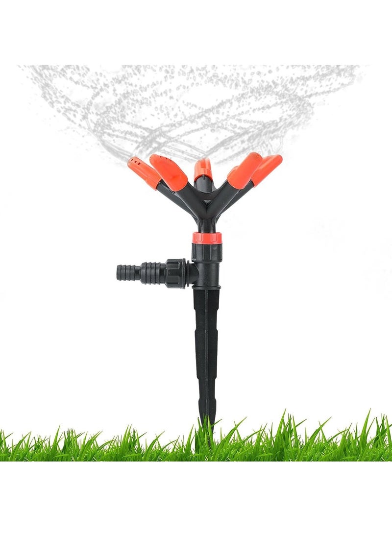 DubaiGallery Automatic Garden Sprinkler 360 ° Rotating Adjustable Round 5 Arm Lawn Water Sprinkler for Watering Garden Plants/Pipe Hose Irrigation Yard Water Sprayer  - Image 2