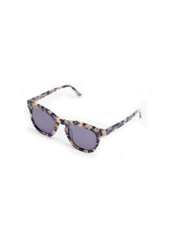 Square Frame Sunglasses, MOOD Unisex Square Shape Havana Brown Frame and Blue Lens Color, (MOODS1281C2)