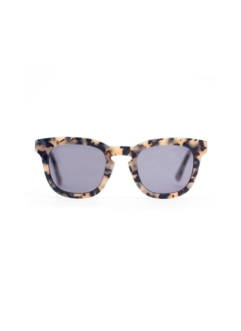 Square Frame Sunglasses, MOOD Unisex Square Shape Havana Brown Frame and Blue Lens Color, (MOODS1281C2)