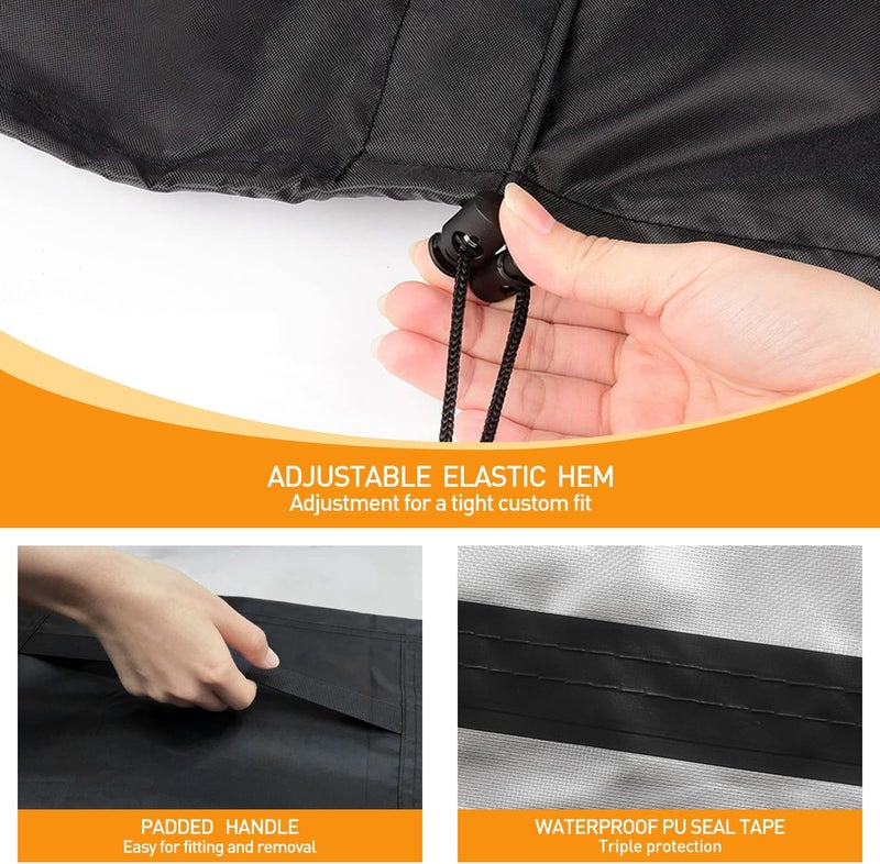 BIUTTIF غطاء مكيف الهواء للوحدات الخارجية - 30x30x32 بوصة، أغطية شتوية لمكيف الهواء المركزي، تصميم مقاوم للماء ومضاد للبرد والرياح - Image 4