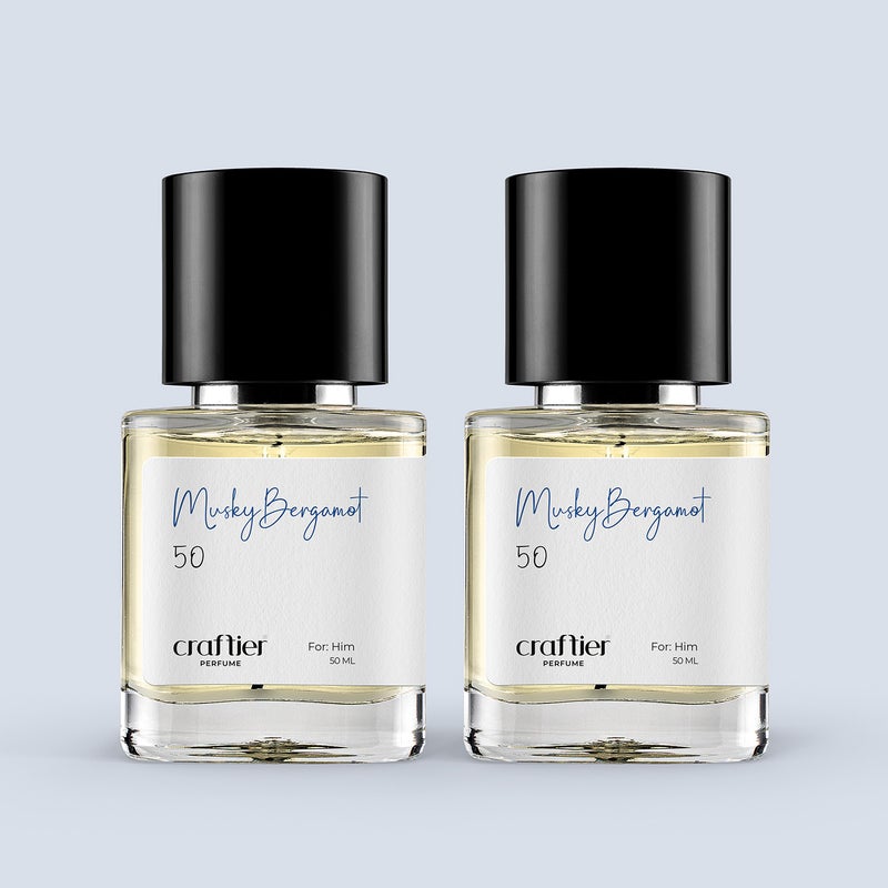 Craftier Perfume MUSKY BERGAMOT - Inspired of-FAHRENHEIT, Eau De Parfum For Men - SMART 100 (2 x 50ml) - Image 3