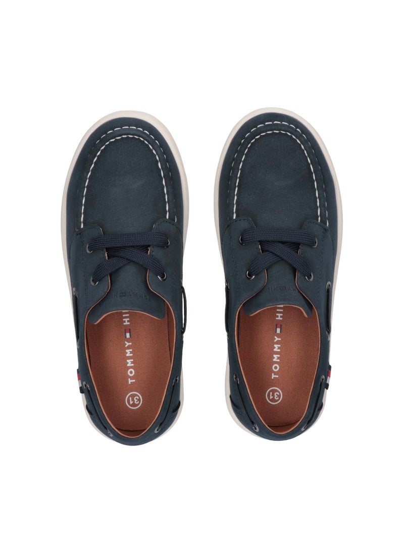 TOMMY HILFIGER - Kids Lace Up Low Top Sneakers - Image 1