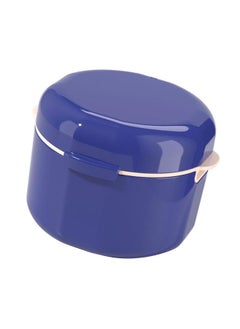 Thoraya Retainer Case Multipurpose Portable Lightweight Double Layer Hollow Drain Invisible Braces Box for Outdoor Travel Daily Blue  - Image 2