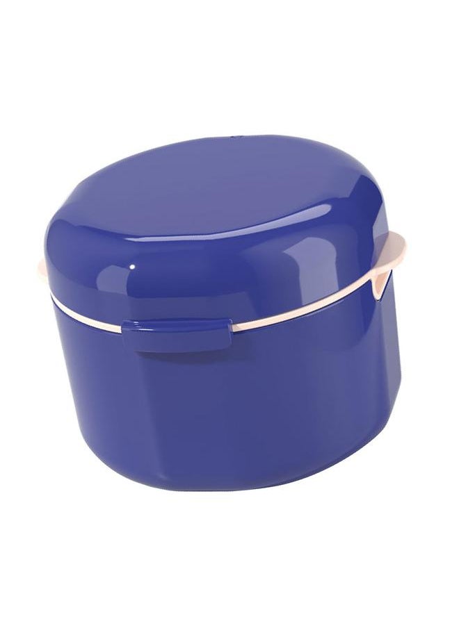 Thoraya Retainer Case Multipurpose Portable Lightweight Double Layer Hollow Drain Invisible Braces Box for Outdoor Travel Daily Blue  - Image 3